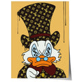 Luxury Duck Cartoon Poster · Money Eyes Design · Pop Art Street Art Style · Modern Wall Art · Unframed Print
