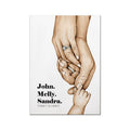 Personalised Family Poster with Hands · Dad, Mum, Kids & Baby · Unframed Print