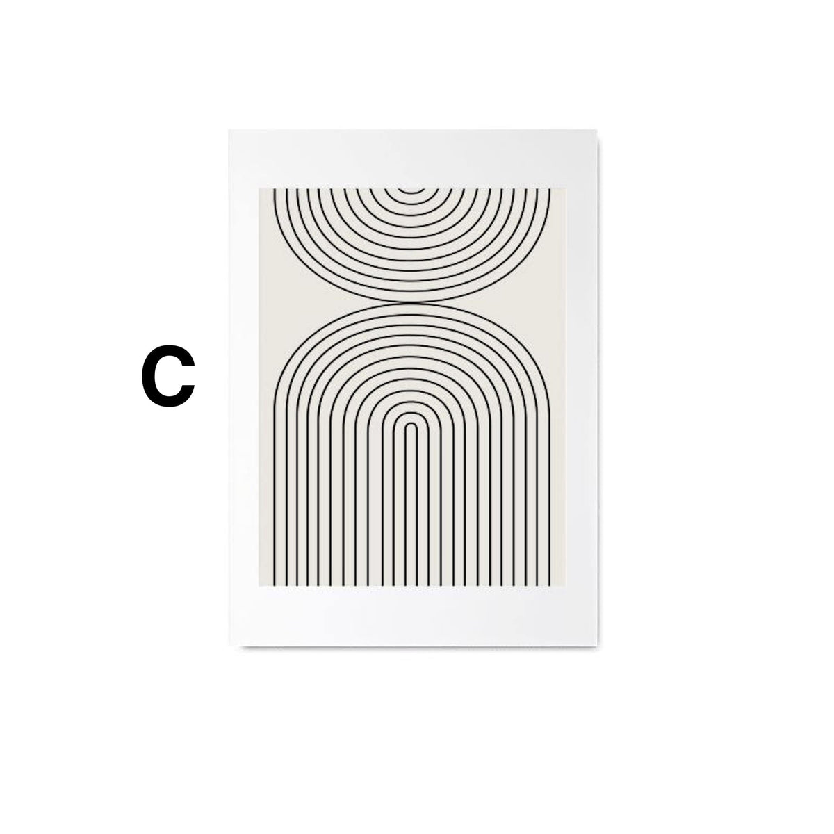 Line Art Faces & Abstract Shapes Poster · Minimal Wall Art · Unframed Print