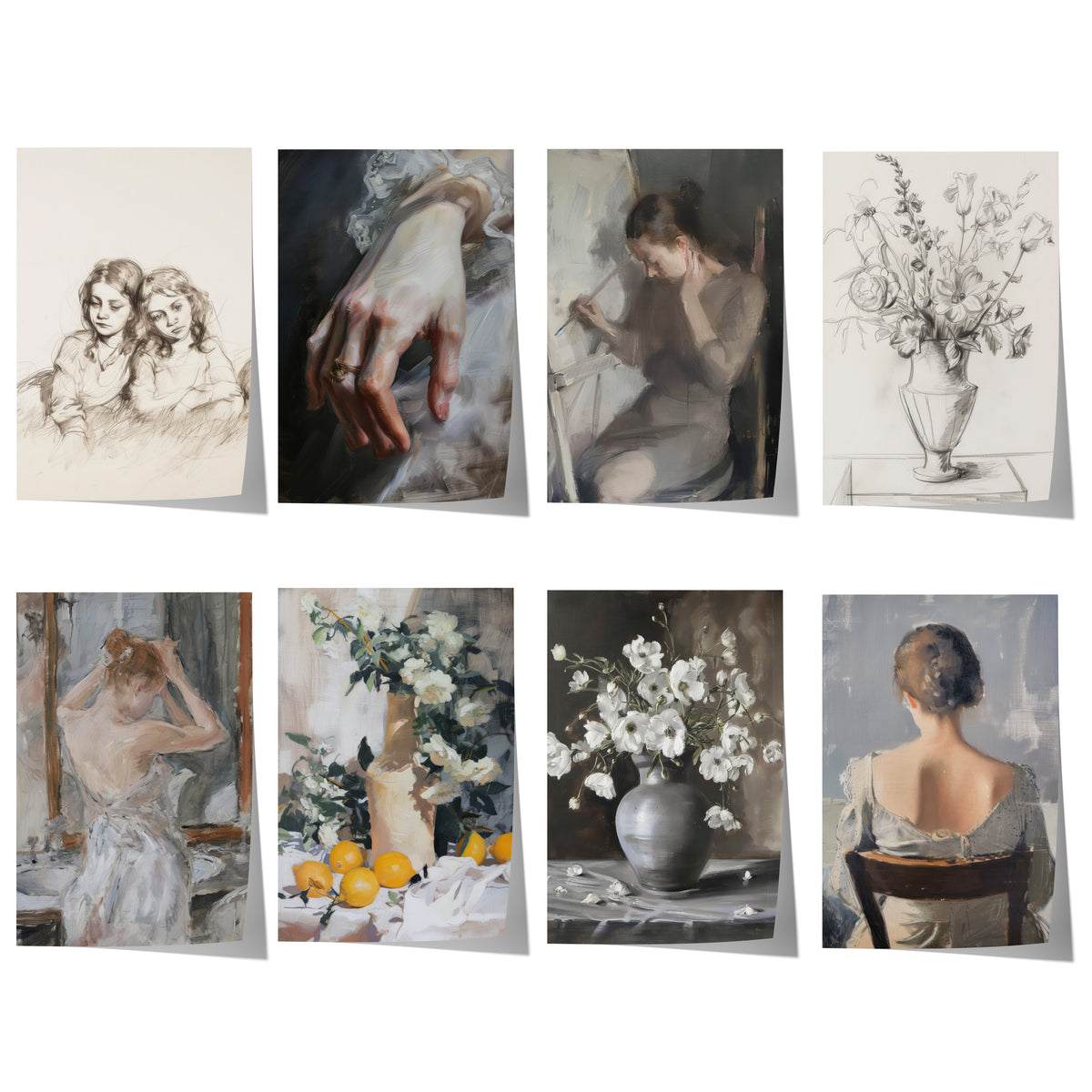 Modern Vintage Art Poster · Flowers, Portrait & Still Life · Classic Wall Art · Gift Idea · Unframed Print