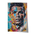 Street Art Football Legend Ronaldo · Pop Art Wall Art · Modern Graffiti Poster · Unframed Print